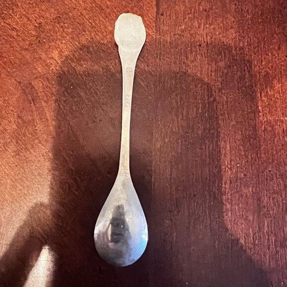 Vintage Silver Demitasse Cup Tea Coffee Spoon Tulip Flower Made Holland 1973 - Picture 5 of 7